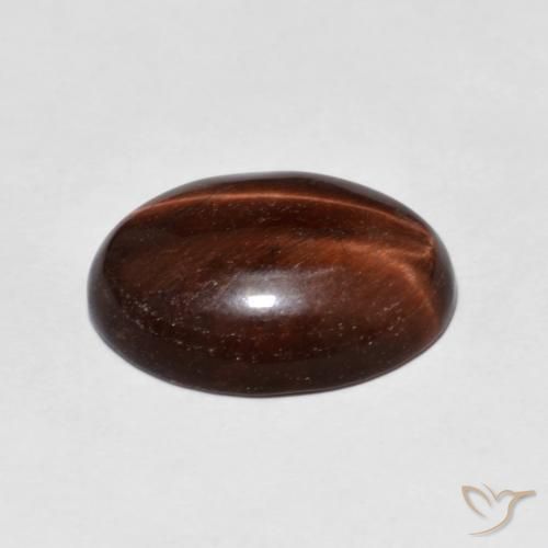 Œil de tigre Marron chaud naturelle ovale, 5.18 ct, Opaque