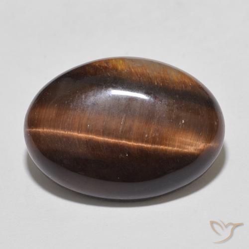 9.86ct Naturel Brun rougeâtre Œil de tigre, ovale, Opaque