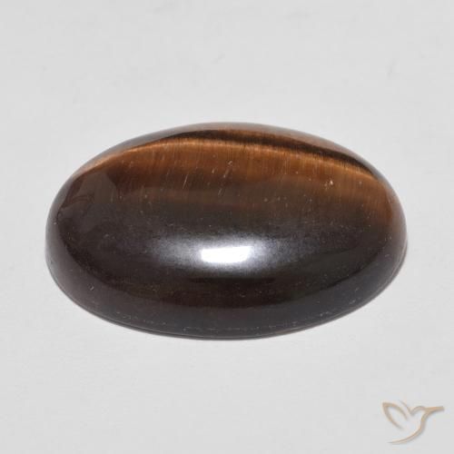 Œil de tigre Brun rougeâtre naturelle ovale, 9.86 ct, Opaque