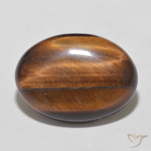 10.04ct Naturel Brun cannelle Œil de tigre, ovale, Opaque