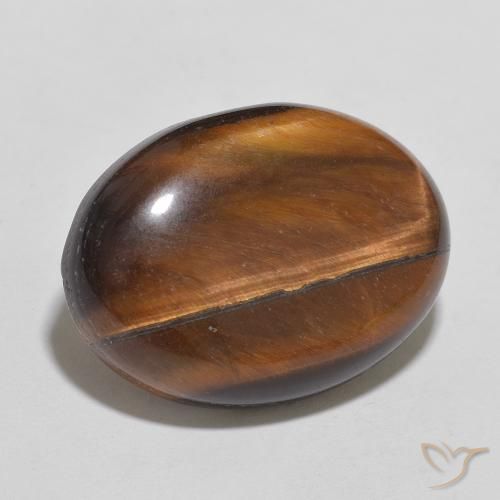 Œil de tigre Brun cannelle naturelle ovale, 10.04 ct, Opaque