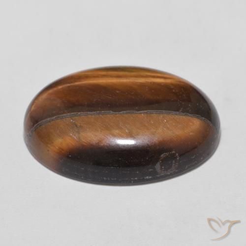 Œil de tigre Brun cannelle naturelle ovale, 10.04 ct, Opaque