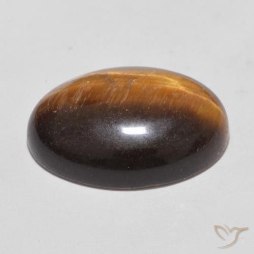 Œil de tigre Brun moyen naturelle ovale, 11.10 ct, Opaque