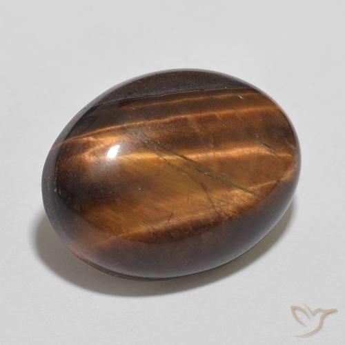 Œil de tigre Brun cannelle naturelle ovale, 10.43 ct, Opaque