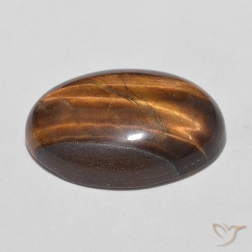 Œil de tigre Brun cannelle naturelle ovale, 10.43 ct, Opaque