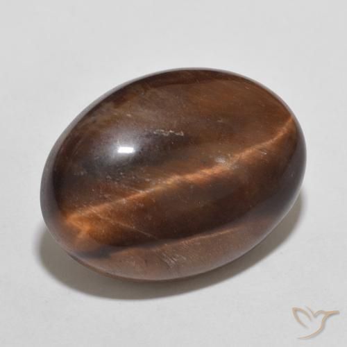 Œil de tigre Brun rougeâtre naturelle ovale, 10.01 ct, Opaque