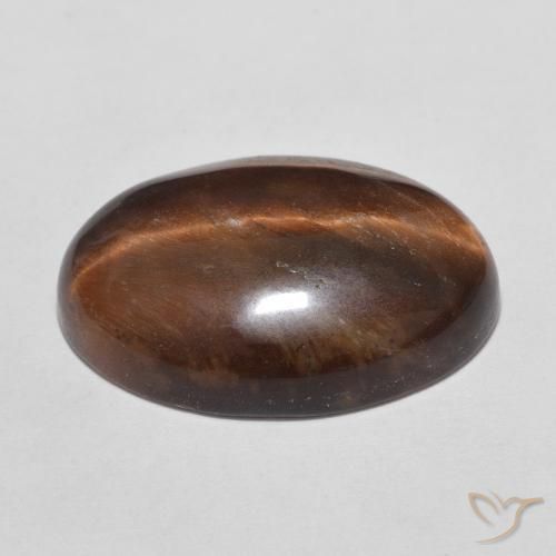Œil de tigre Brun rougeâtre naturelle ovale, 10.01 ct, Opaque