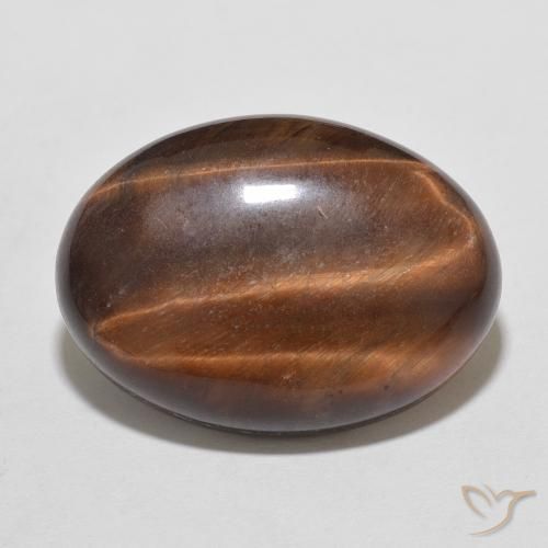 9.80ct Naturel Brun cannelle Œil de tigre, ovale, Opaque