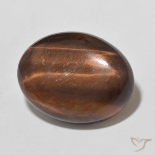 Œil de tigre Brun cannelle naturelle ovale, 9.80 ct, Opaque