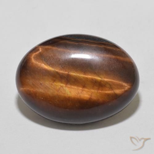 9.78ct Naturel Brun rougeâtre Œil de tigre, ovale, Opaque