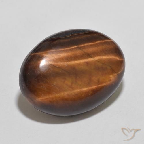 Œil de tigre Brun rougeâtre naturelle ovale, 9.78 ct, Opaque