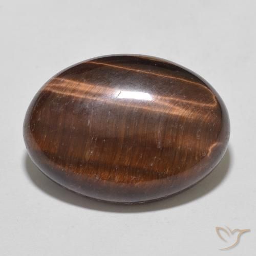 10.52ct Naturel Marron chaud Œil de tigre, ovale, Opaque
