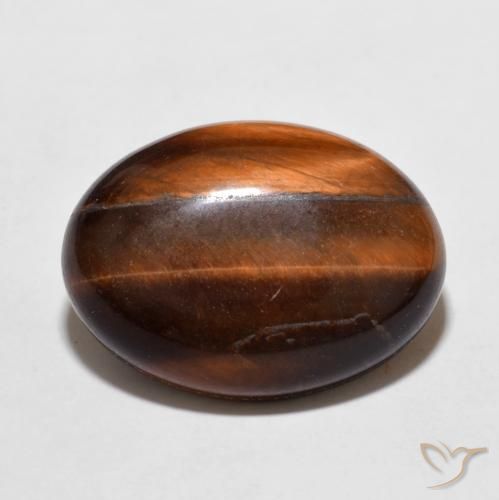 10.65ct Naturel Brun cannelle profond Œil de tigre, ovale, Opaque