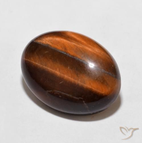Œil de tigre Brun cannelle profond naturelle ovale, 10.65 ct, Opaque