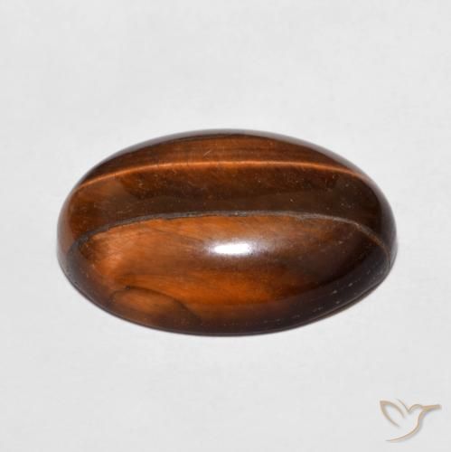 Œil de tigre Brun cannelle profond naturelle ovale, 10.65 ct, Opaque