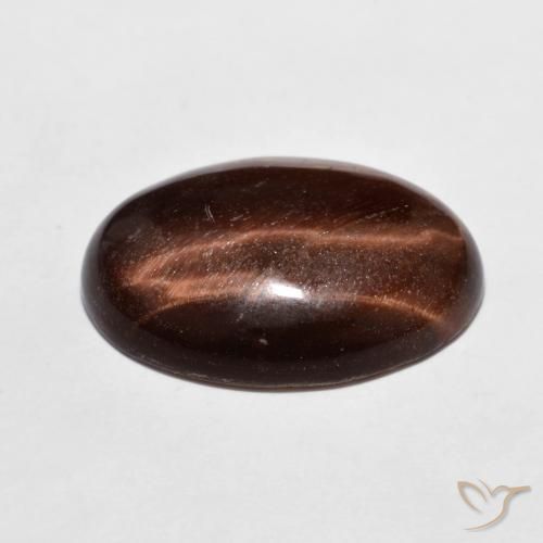 Œil de tigre Brun rougeâtre naturelle ovale, 9.08 ct, Opaque