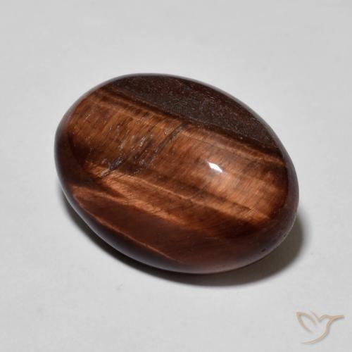 Œil de tigre Brun pain d'épices naturelle ovale, 9.88 ct, Opaque