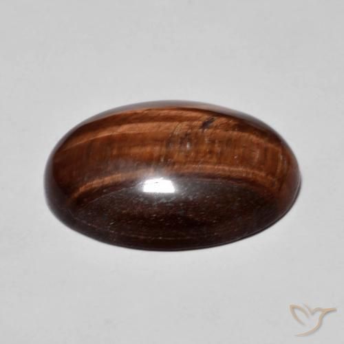 Œil de tigre Brun pain d'épices naturelle ovale, 9.88 ct, Opaque