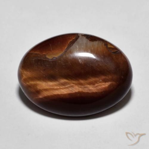 9.63ct Naturel Marron chaud Œil de tigre, ovale, Opaque