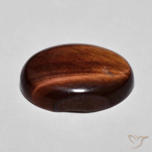 Œil de tigre Medium Dark-Brown naturelle ovale, 10.42 ct, Opaque