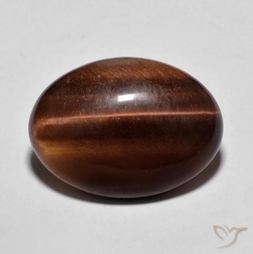 8.96ct Naturel Brun pain d'épices Œil de tigre, ovale, Opaque