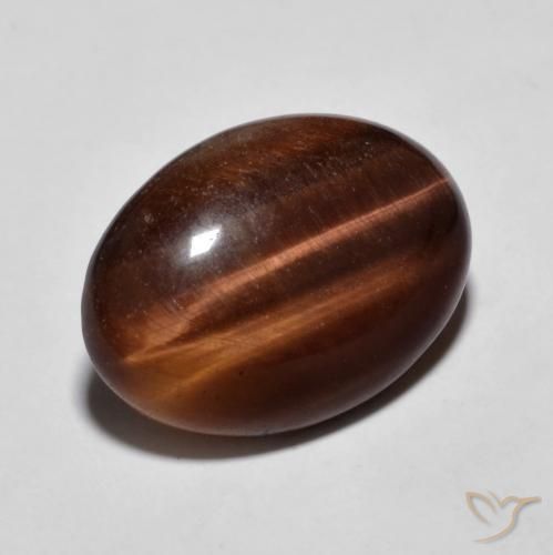 Œil de tigre Brun pain d'épices naturelle ovale, 8.96 ct, Opaque