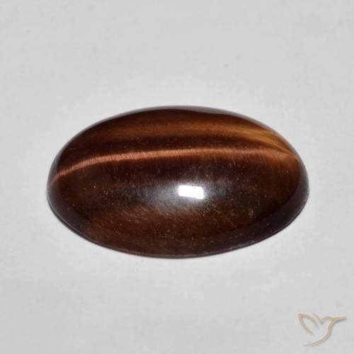 Œil de tigre Brun pain d'épices naturelle ovale, 8.96 ct, Opaque