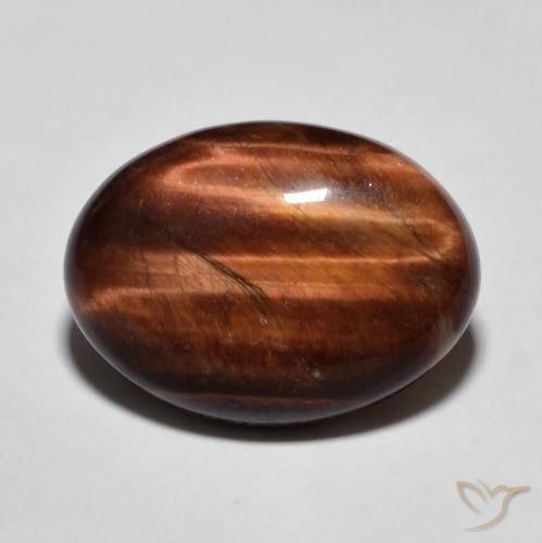 9.67ct Naturel Brun pain d'épices Œil de tigre, ovale, Opaque