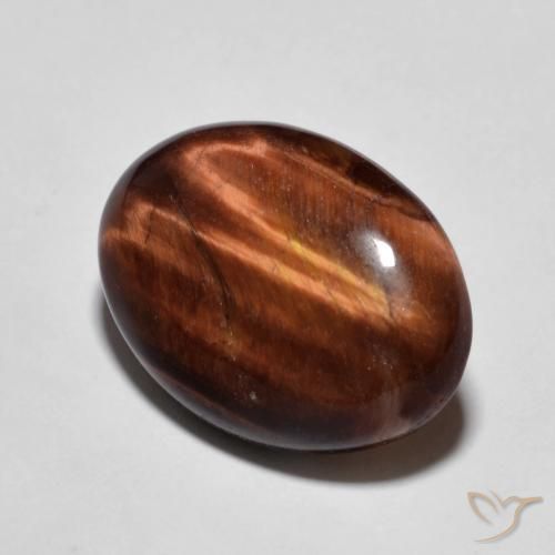 Œil de tigre Brun pain d'épices naturelle ovale, 9.67 ct, Opaque