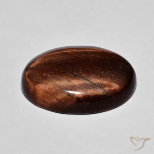 Œil de tigre Brun pain d'épices naturelle ovale, 9.94 ct, Opaque