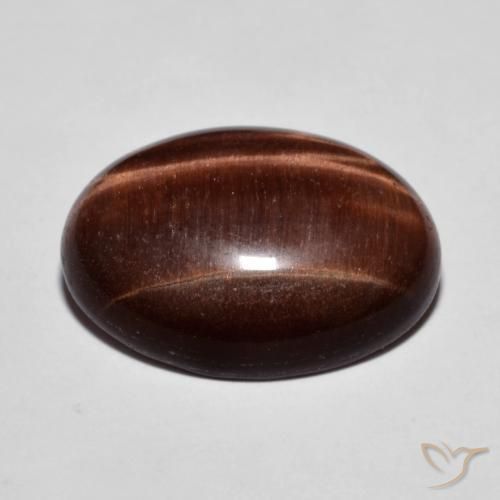 Œil de tigre Brun pain d'épices naturelle ovale, 9.58 ct, Opaque