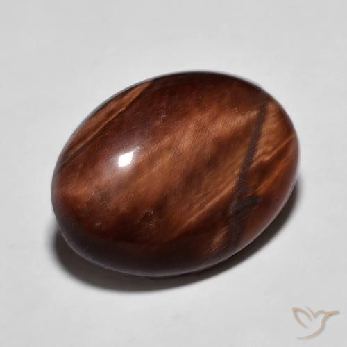 Œil de tigre Brun pain d'épices naturelle ovale, 10.35 ct, Opaque