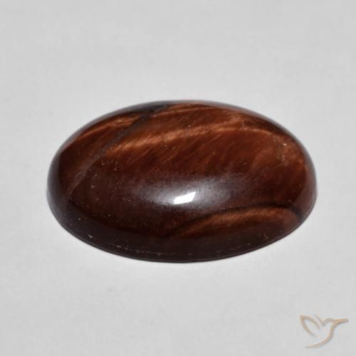 Œil de tigre Brun pain d'épices naturelle ovale, 10.35 ct, Opaque