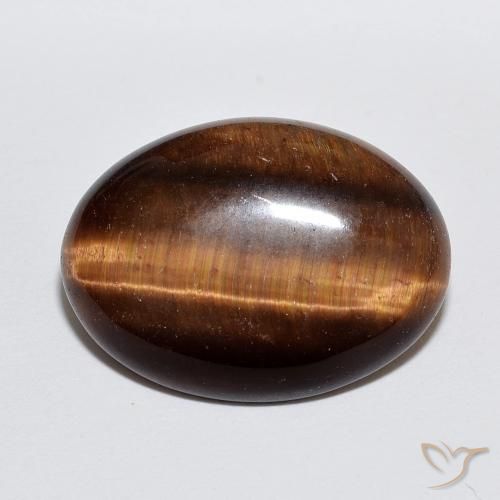 8.89ct Naturel Brun cannelle profond Œil de tigre, ovale, Opaque