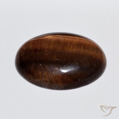 Œil de tigre Brun cannelle profond naturelle ovale, 8.89 ct, Opaque