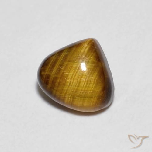 Œil de tigre Marron chaud naturelle En forme de poire, 0.74 ct, Opaque