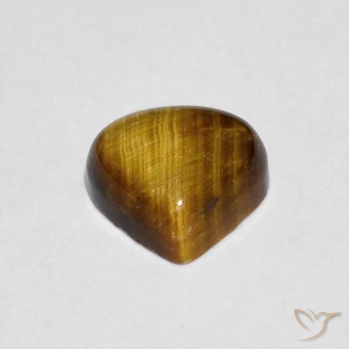 Œil de tigre Marron chaud naturelle En forme de poire, 0.74 ct, Opaque