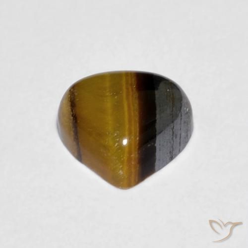 Œil de tigre Marron jaunâtre naturelle En forme de poire, 1.00 ct, Opaque