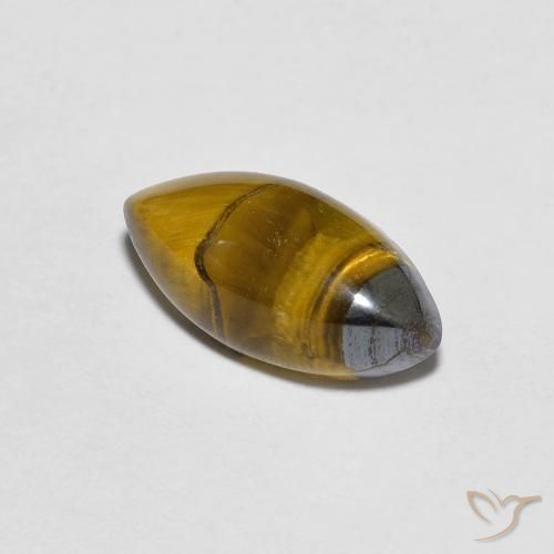 Œil de tigre Marron chaud naturelle Marquise, 1.96 ct, Opaque