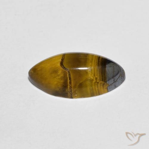 Œil de tigre Marron chaud naturelle Marquise, 1.96 ct, Opaque