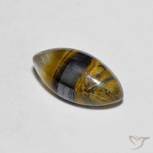 Oeil de Tigre Medium Light-Brown naturelle Marquise, 2.29 ct, Opaque