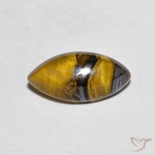 Œil de tigre Brun doré naturelle Marquise, 2.04 ct, Opaque