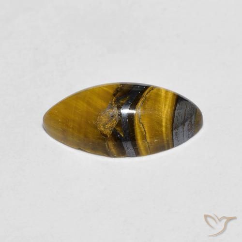Œil de tigre Brun doré naturelle Marquise, 2.04 ct, Opaque