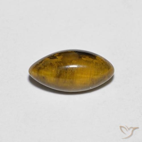 Oeil de Tigre Brun doré naturelle Marquise, 1.32 ct, Opaque