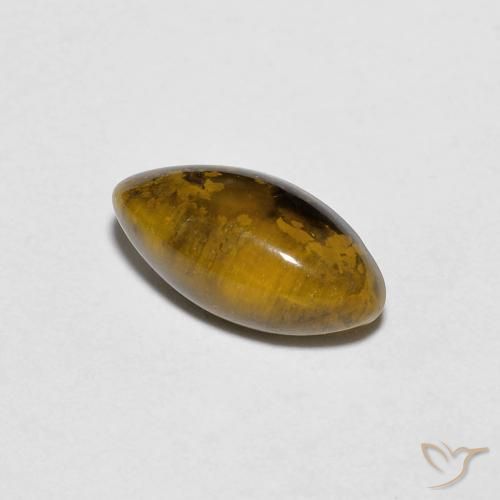 Oeil de Tigre Brun doré naturelle Marquise, 1.32 ct, Opaque