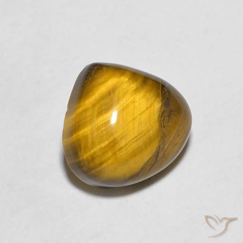Œil de tigre Marron jaunâtre naturelle En forme de poire, 1.89 ct, Opaque
