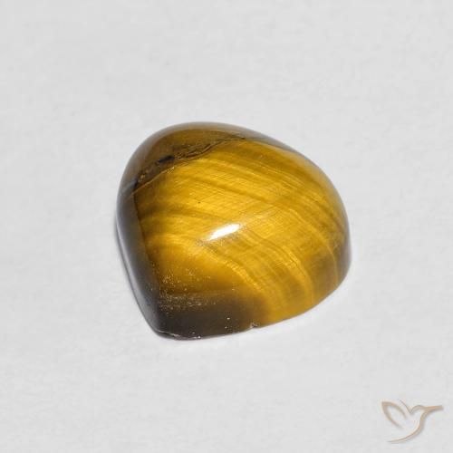 Œil de tigre Marron jaunâtre naturelle En forme de poire, 1.89 ct, Opaque