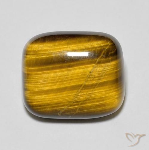 8.41ct Naturel Brun moyen Œil de tigre, Coussin, Opaque