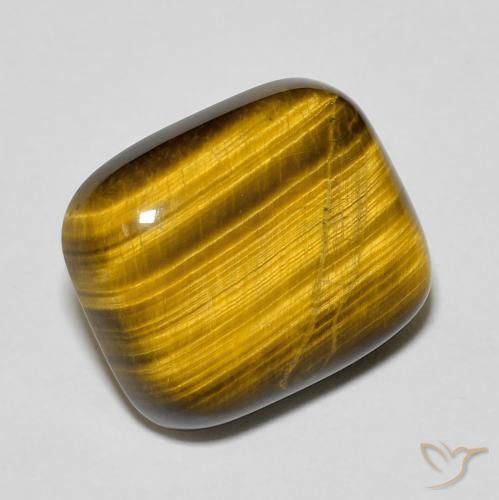 Œil de tigre Brun moyen naturelle Coussin, 8.41 ct, Opaque
