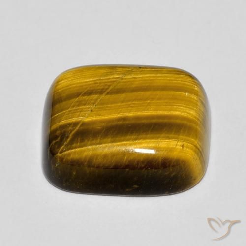 Œil de tigre Brun moyen naturelle Coussin, 8.41 ct, Opaque